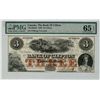 Image 1 : The Bank of Clifton; 1859 $3 #8780 CH-125-10-04-04 PMG Gem UNC65EPQ.