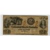 Image 1 : The Colonial Bank of Canada 1859 $2 #1470 CH-130-10-02-04. VG with rim issues and glue with with pap