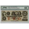 Image 1 : The International Bank of Canada; 1858 $2 #16661 RADAR CH-380-10-10-12a PMG CH UNC64.