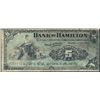 Image 1 : The Bank of Hamilton; 1904 $5 #591173 CH-345-18-02 PMG VG8 Net.  Splits.  Rare issue and seldom seen