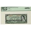 Image 1 : 1954 $1 BC-29b #L/A6769376 PCGS UNC64PPQ.