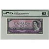 Image 1 : 1954 $10 BC-40aA *A/D0029359 PMG UNC65EPQ.
