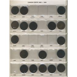 1858 1¢ to 1920 Partial Date set.  Lot includes 1858 & 1907H as key issues both VF to VF+.  Lot of 3