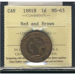 1881H 1¢ ICCS MS63RB.