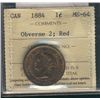 Image 1 : 1884 1¢ Obv 2 ICCS MS64RD.  A nice example.