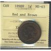 1898H 1¢ ICCS MS63RB.