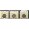 Image 1 : 1902 1¢, 1913 & 1915 ICCS MS63RD.  Lot of 3 coins.