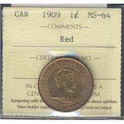1909 1¢ ICCS MS64RD.