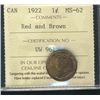 Image 1 : 1922 1¢ ICCS MS62RB.  Key date issue with strong Red highlights.