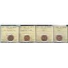 Image 1 : 1949 1¢ A Off, 1965 LgBds Ptd, 1967 & 2004 ICCS MS64RD.  Lot of 4 coins.