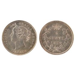 1870 5¢ ICCS MS63.  Brilliant and well struck example for grade.