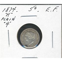 1874H 5¢ Pln EF. (PBA)