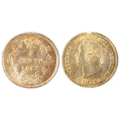 1874H 5¢ Pln 4 ICCS MS64.  Light hint of gold shades.  A lovely example.