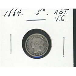 1884 5¢ abt VG.