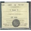 Image 1 : 1885 5¢ 5 ov 5 ICCS VG10.
