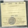 Image 1 : 1902 5¢ ICCS MS65.  Lots of lustre.
