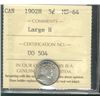 Image 1 : 1902H 5¢ Lg H ICCS MS64.