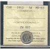 Image 1 : 1912 5¢ ICCS MS63.