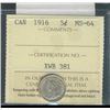 Image 1 : 1916 5¢ ICCS MS64.  Attractively toned.