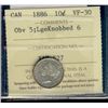 Image 1 : 1886 10¢ Obv 5 Lg Knb ICCS VF30.