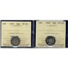 Image 1 : 1900 10¢ & 1908 ICCS VF20.  Lot of 2 coins.