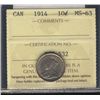 Image 1 : 1914 10¢ ICCS MS63. A nice example.