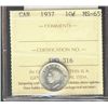 Image 1 : 1937 10¢ ICCS MS65.  Frosted white.
