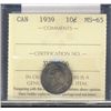 Image 1 : 1939 10¢ ICCS MS65.  Intense dark shades.