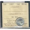 Image 1 : 1957 10¢ ICCS MS66.  Crisp full white coin.