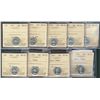 Image 1 : 1962(5) 10¢, 1963, 1964 & 1965(2).  Lot of 9 ICCS MS65 Coins.  1965 designated Cameo and HC.