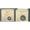 Image 1 : 1965 10¢ PL66 & 1955 25¢ PL65.  Lot of 2 ICCS coins both Cameo.