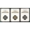 Image 1 : 1870 25¢ VF30, 1881H VF30 & 1882H VF25.  Lot of 3 NGC graded coins all part of the Dr. Ruby Collecti
