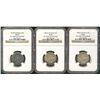 Image 1 : 1874H 25¢ VF25, 1881H VF30 & 1883H VF30.  Lot of 3 NGC graded coins allpart of the Dr. Ruby Collecti