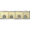 Image 1 : 1882H 25¢, 1914, 1921 & 1927.  Lot of 4 ICCS coins G6 to F12 all problem free.