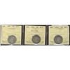Image 1 : 1887 25¢, 1889 & 1890H.  Lot of 3 coins all ICCS Fair to AG4.  Includes 2 key issues.  1889 designat
