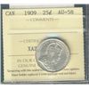 Image 1 : 1909 25¢ ICCS AU58.  Blast white.
