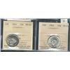 Image 1 : 1942 25¢ & 1943 ICCS MS64.  Lot of 2 coins.