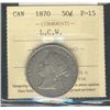 1870 50¢ LCW ICCS F15.