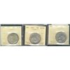 Image 1 : 1931 50¢ & 1948 both F15 along with 1937 AU58.  Lot of 3 ICCS coins.