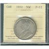 Image 1 : 1932 50¢ ICCS F12.