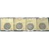 Image 1 : 1937 50¢, 1946,1947 St7 & 1948 ICCS VF30.  Lot of 4 coins.