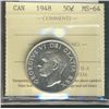 Image 1 : 1948 50¢ ICCS MS64.  Balst white.