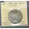 Image 1 : 1958 50¢ ICCS MS65.