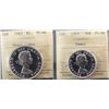 Image 1 : 1963 50¢ Cameo & 1963 $1 ICCS Heavy Cameo.  Both ICCS PL66.