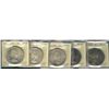 Image 1 : 1958 $1, 1959, 1963, 1964 & 1965 SmBds Ptd ICCS MS64.  Lot of 5 coins.