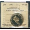 Image 1 : 1995 $1 Peacekeeping ICCS PF68 Ultra Heavy Cameo.
