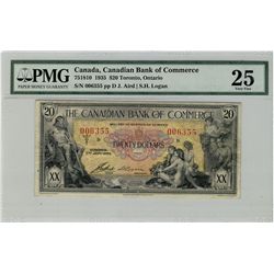 Canadian Bank of Commerce; 1935 $20 #006355 CH-75-18-10 PMG VF25.