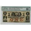 Image 1 : Western Bank of Canada; 1859 $1 #164 CH-795-10-04 PMG VF30.  Comes with minor staining.