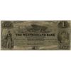 Image 1 : The Westmoreland Bank; 1856 $1 #22913 CH-800-10-08 PMG VG10 Net. Soiling.