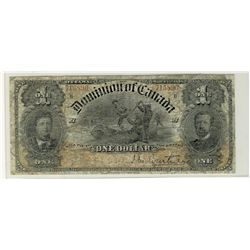 1898 $1 DC-13b #715890 VG10 for grade,  trimmed.